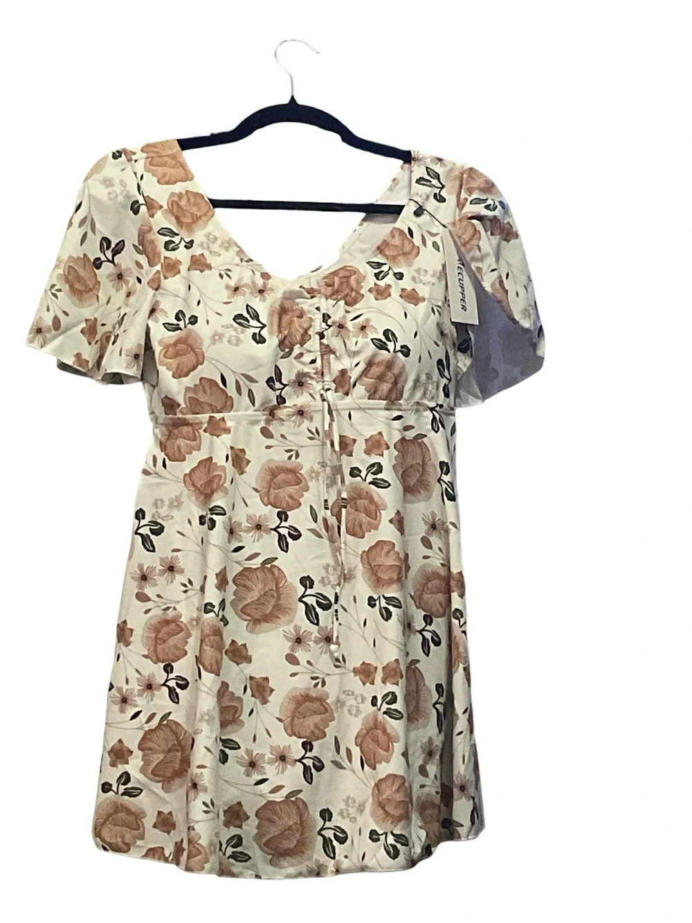 NWT ECUPPER Floral One Piece Swimsuit Cover-Up Style Romper | Women’s XL A19